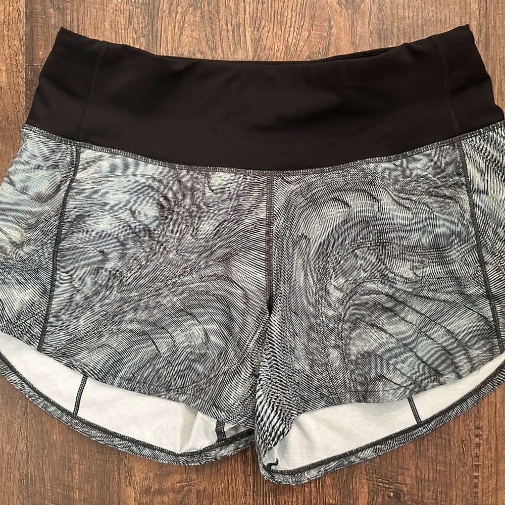 Lululemon Speed Up Shorts Heather Lux Black Women’s Size 4 Tall